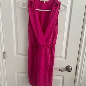 Rachel Roy fuchsia v-neck dress